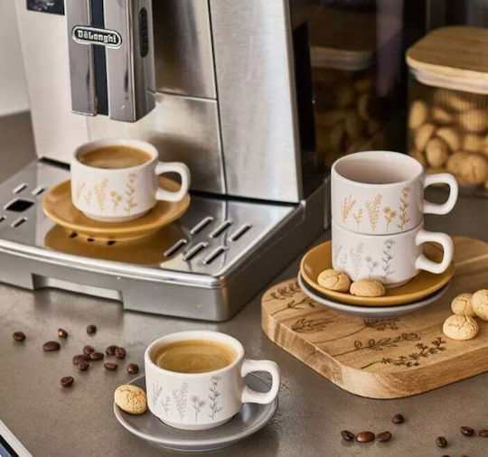 Zeller Set of Cups Espresso Ceramic Multicolored 70ml 8pcs