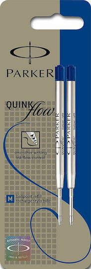 Parker Quinkflow 2 Replacement Ink for Pen Medium Blue