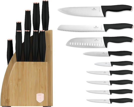 Berlinger Haus Knife Set with Block from Stainless Steel