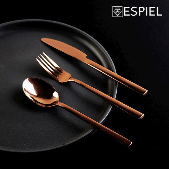 Espiel Divine Μαχαίρια Φαγητού από Ανοξείδωτο Ατσάλι Επίχαλκο 23.5cm 12τμχ
