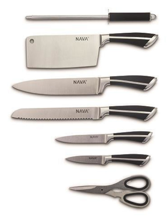 Nava Set Knives with Base Made of Stainless Steel 20cm 8 Pieces