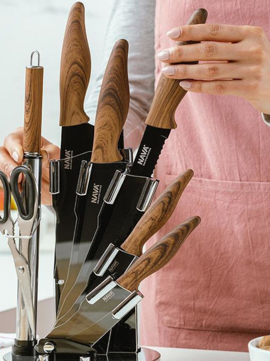 Nava Knife Set with Block from Stainless Steel 7pcs