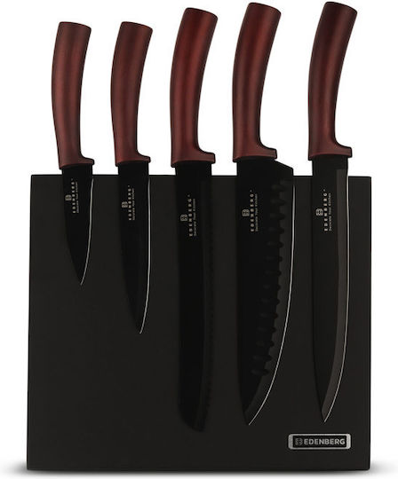 Edenberg Knife Set with Block from Stainless Steel 5pcs