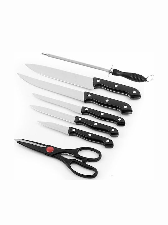 KING Hoff Messer Set mit Sockel aus Rostfreiem Stahl 8 Stück