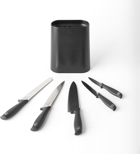 Brabantia Tasty Σετ Μαχαίρια με Βάση από Ανοξείδωτο Ατσάλι 5τμχ