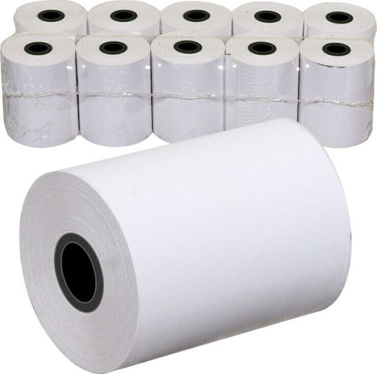 Justnote Termică Bandă de hârtie Registru de casă L57xΔ50mm cu Lungime 25m 48gr/m² 60buc