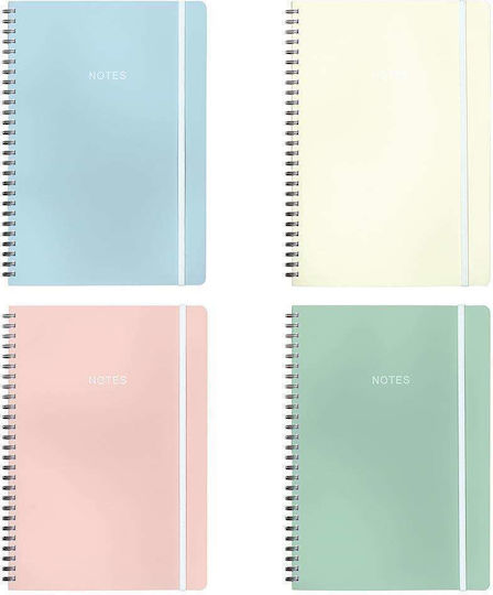 Next Spiral Notebooks Ruled A4 70 Sheets 2 Subjects 10pcs (Μiscellaneous colours)