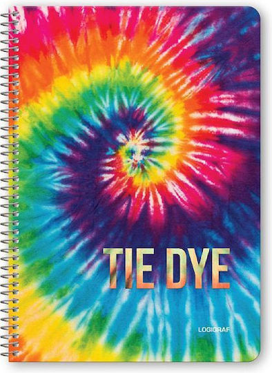 Logigraf Σπιράλ Τετράδια Ριγέ Β5 90 Φύλλων 3 Θεμάτων Tie Dye Wirelock 6τμχ (Διάφορα Σχέδια/Χρώματα)