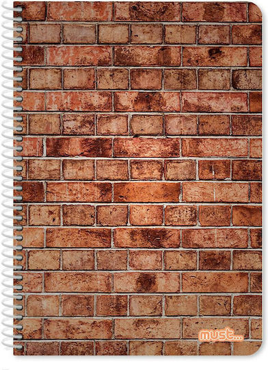 Must Team Caiet Cu dungi B5 120 de Foi 4 de Subiecte Bricks 1buc (Diverse modele/culori)