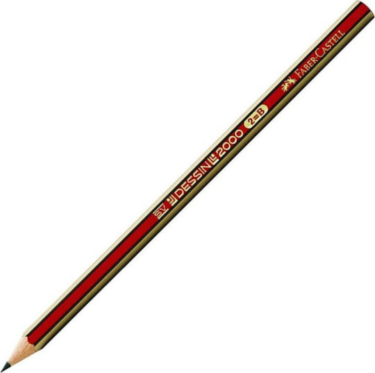 Faber-Castell Dessin 2000 Σετ 12 Μολύβια 2B Κόκκινα