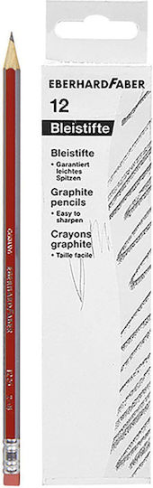Faber-Castell Set de 12 Creioane 2B cu Radieră