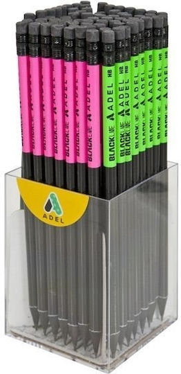 Adel Noble Set de 72 Creioane HB cu Radieră (Culori diverse)