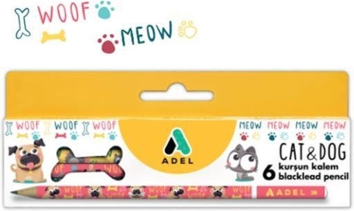 Adel Σετ 6 Μολύβια 2B Γκρι