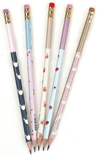 interDRUK Pencil HB Set with Eraser 72pcs (Μiscellaneous Designs/Colors)