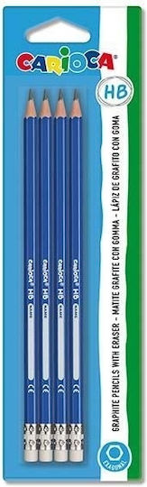 Carioca Set von 4 Bleistiften HB Blau