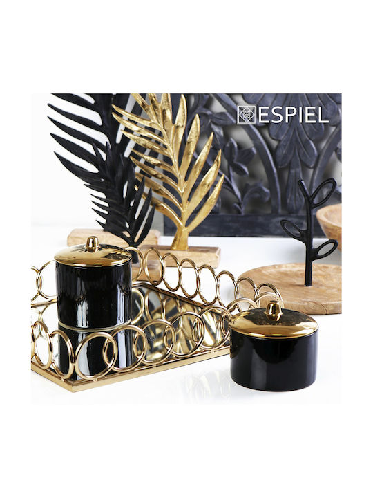 Espiel Decorative Vase Black 10x10x9cm