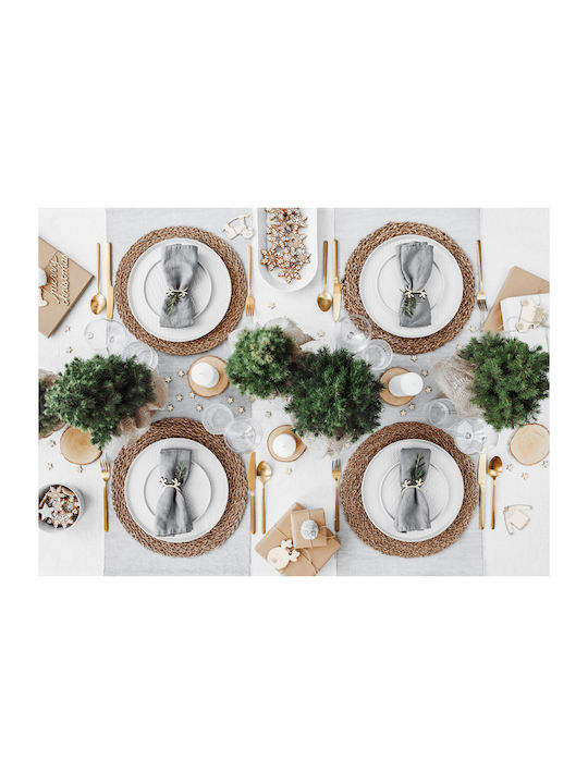 PartyDeco Christmas Wooden Napkin Rings Reindeer 6 Pieces