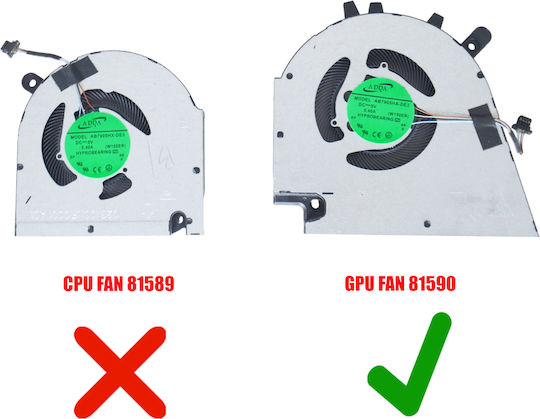 Laptop Fan GPU Cooling Fan Dell Inspiron 15 7510 16 7610 P106F P107F Vostro 15 7510 16 7610 15-7510 16-7610 CNNWF 0CNNWF 023.100NG.0001 023100NG0001 EG50050S1-C120-S9A B8906ASHNF2000TN 4Pin Code 81590