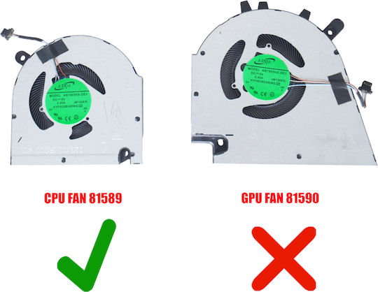 Ανεμιστηράκι Laptop Cpu Cooling Fan Dell Inspiron 15 7510 16 7610 P106f P107f Vostro 15 7510 16 7610 15-7510 16-7610 Gjn2r 0gjn2r 023.100nf.0001 023100nf0001 Eg50050s1-c130-s9a B6506ashnf2000tn 4pin Κωδ.81589