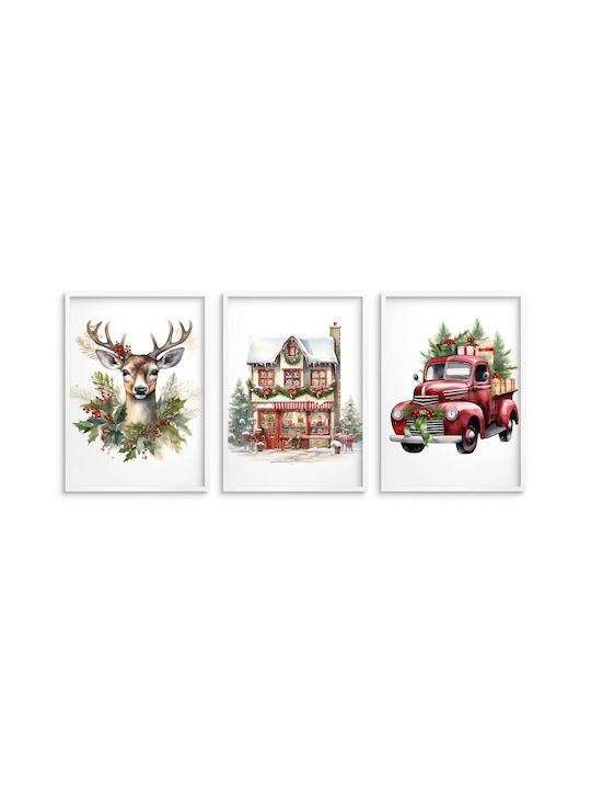 Winterszenen Weihnachtsplakate Weihnachten Urlaub an der Wand