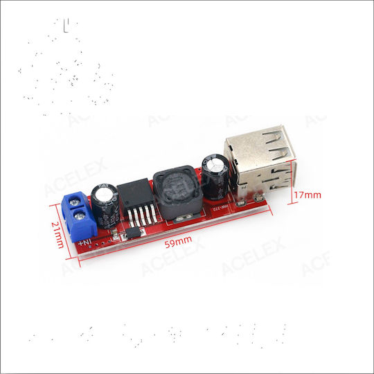 Step Down Buck Converter 6-40v to 5v 3a Dual USB Output Double USB Output 801.006.019