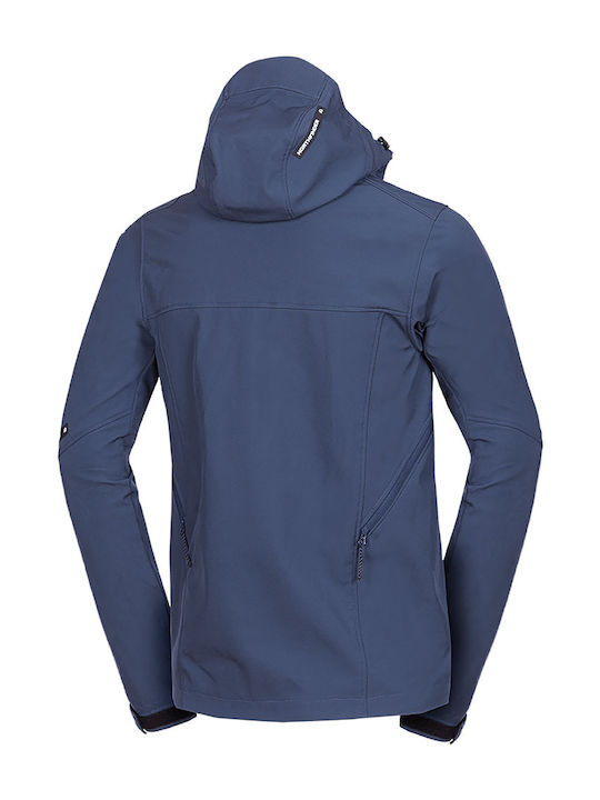 Winter Jacke Softshell Wasserdicht und Winddicht Blau