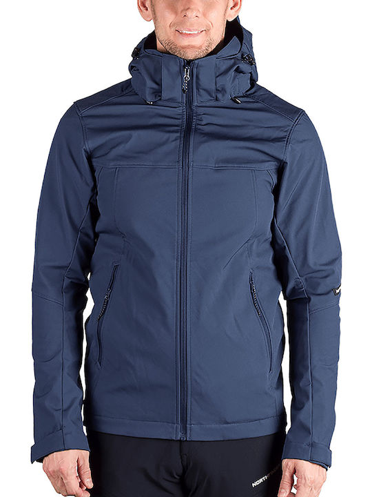 Winter Jacke Softshell Wasserdicht und Winddicht Blau