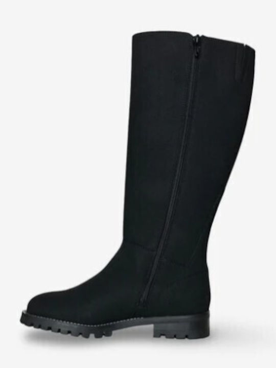 Wildleder Damenstiefel Schwarz