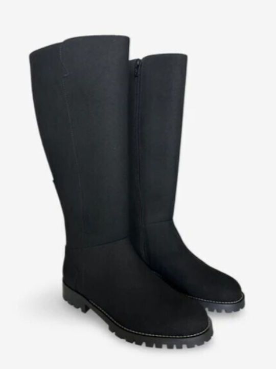 Wildleder Damenstiefel Schwarz