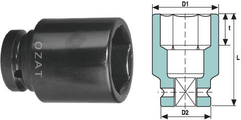 Priză Impact 6 Puncte 3/4'' Lungime 30