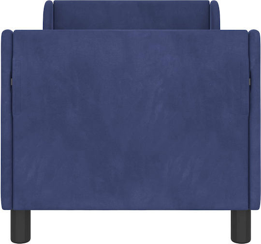 Kinderbett Einzel Blau für Matratze 76x145cm