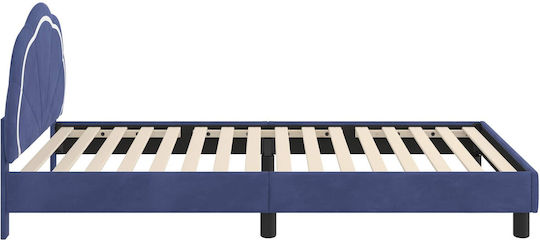 Kinderbett Einzel Blau für Matratze 93,5x208cm