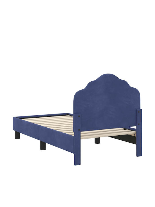 Παιδικό Κρεβάτι Μονό Μπλε για Στρώμα 79x148cm