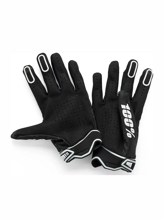 100% MX Ridefit Summer Men's Motocross Gloves Black