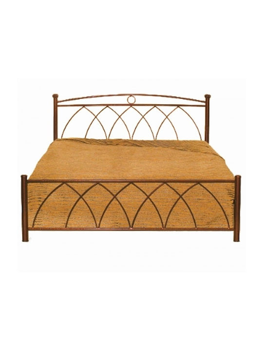 No 23 Metal Bed Semi-Double Bronze for Mattress 120x190cm