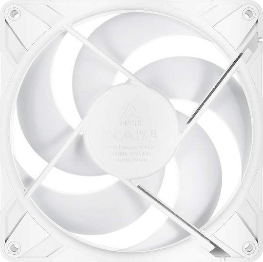 Arctic P14 Pro Reverse Blade Case Fan 140mm (2500rpm / 110cfm) with ARGB Lighting and 3-Pin / 4-Pin PWM Connection White