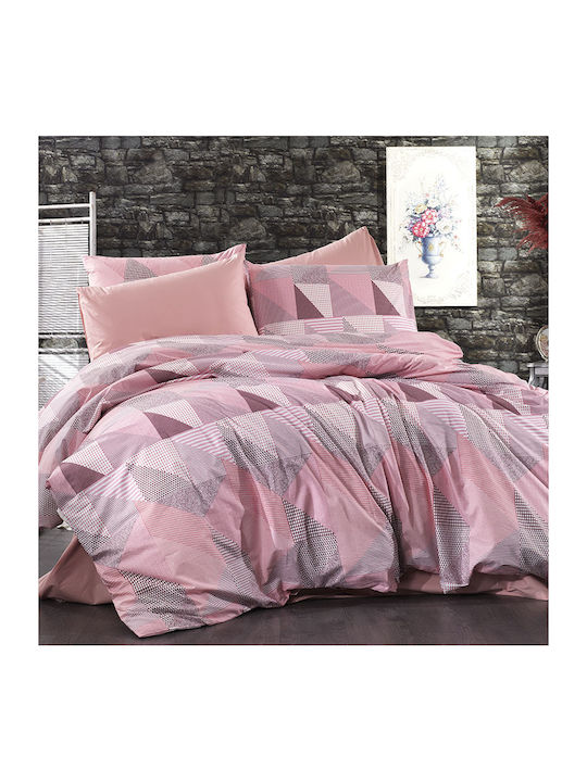 Dimcol Σετ Σεντόνια Υπέρδιπλα 220x240εκ. 331 Pink-salmon (4τμχ)