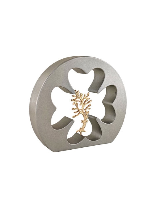 Prince Silvero Tischplatte Glücksbringer Bäumchen Bronze aus Metall 12x14cm 1Stück