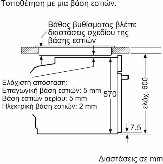 Neff Φούρνος άνω Πάγκου 71lt Π59.4εκ. Graphite-Grey