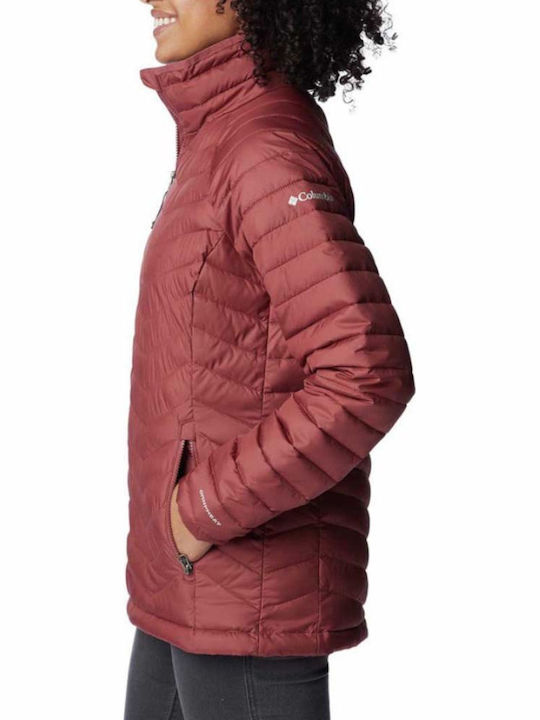 Powder Lite Kurz Damen Puffer Jacke Beetroot