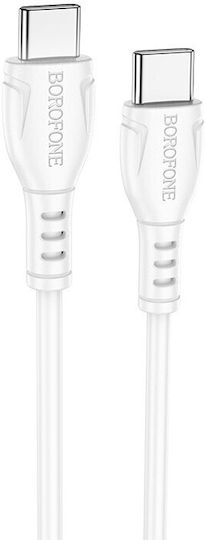 Borofone BX51 Triumph USB 2.0 Cable USB-C Male - USB-C 60W PD White 1m