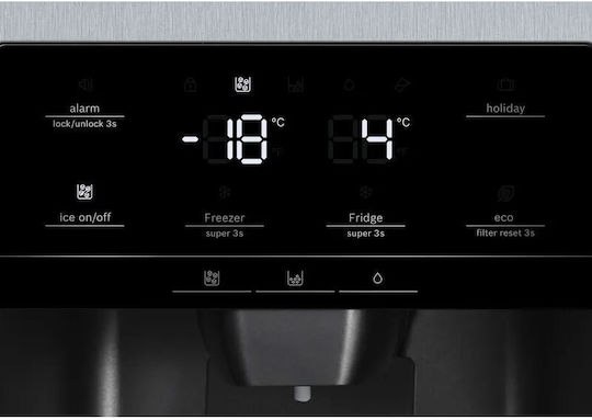 Bosch Ψυγείο Ντουλάπα 562lt Total NoFrost Υ178.7xΠ90.8xΒ70.7εκ. Inox KAD93AIEP