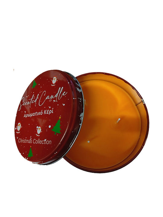 Erycandles Αρωματικό Κερί Spicy Pumkin Μεταλλικό Κουτί 12χ7 Εκ Κόκκινο