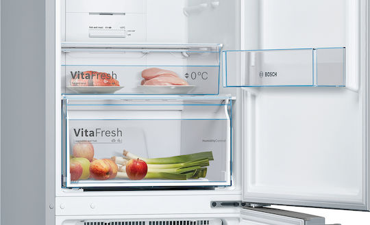Bosch Ψυγειοκαταψύκτης 326lt Total NoFrost Υ186xΠ60xΒ66εκ. Inox KGN36MLEB