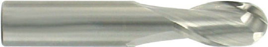 8236061 Freză Cilindrică Frontală Cap Semisferic HM Carbură Z2 Tivoly Dimensiune Standard 6 Coada 6