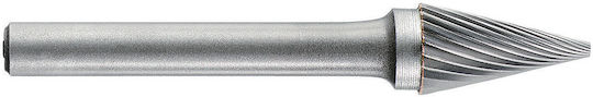 1031701 Tungsten Carbide Milling Cutter Shape M Conical Sharp Tip Single Edge Type C Size 6 Shank 6
