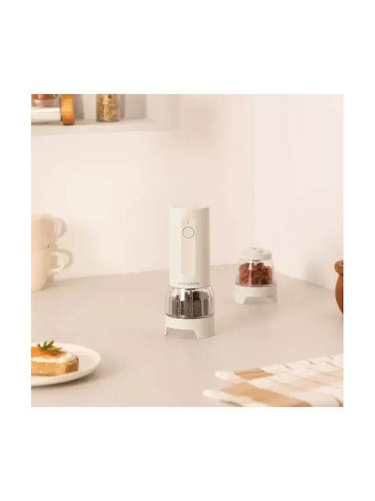 Create Set Rasnițe Electrice Ceramice Pentru Condimente Gri 8.8cm 4 Bucăți