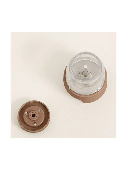 Create Elektrische Salz- und Pfeffermühlen-Sets Keramik in Braune Farbe 8,8cm 4 Stück
