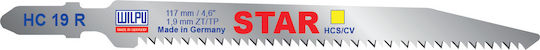 Hc 19 R Star Hcs Cv Jig Saw Blade Vertical Saw T-shank Wood 25 Pieces Dimensions 117 X 10 X 1.45 Mm