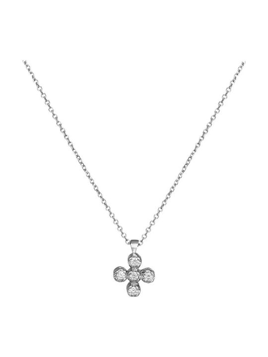Weißgold Kreuz 18K